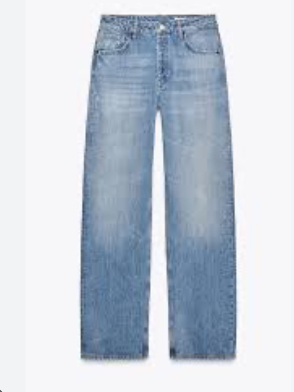 Zara Light Blue Straight Leg Jeans